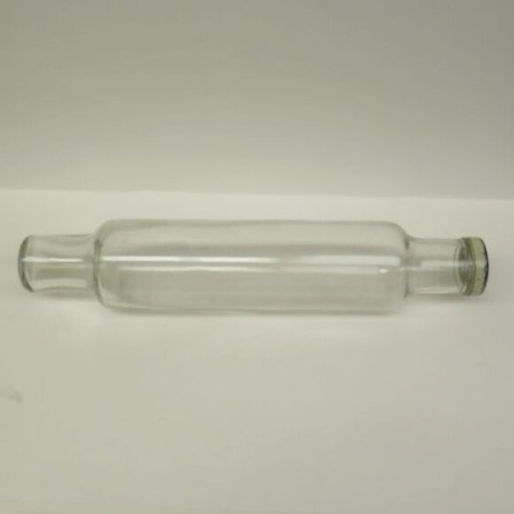 Vintage Good House Keeping 14" ROLL-RITE Glass Rolling Pin - Original Metal Lid - Picture 1 of 6